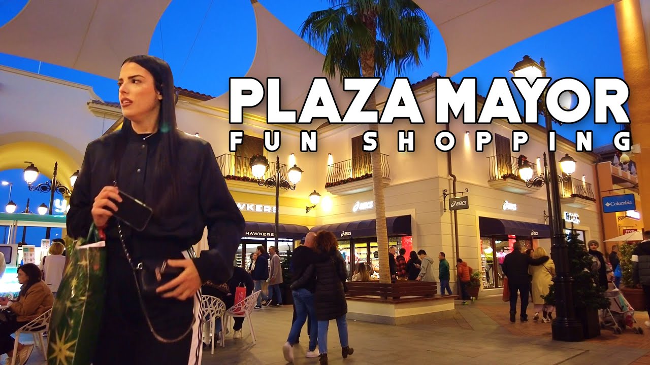 Plaza Mayor Malaga & Designer Outlet Fun Shopping Sale 2024 Update Costa del Sol | Spain [4K]