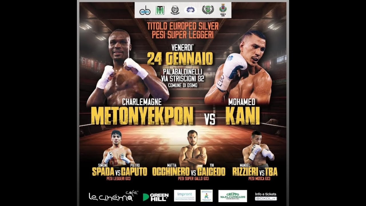 TITOLO EBU SILVER PESI SUPERLEGGERI | CHARLY METONYEKPON VS MOHAMED KANI