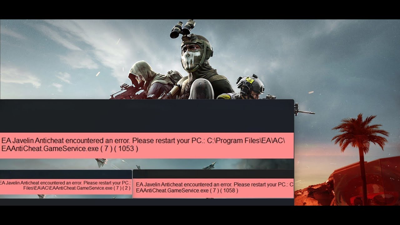 Исправление ошибок Battlefield REDSEC EA Javelin Anti-Cheat. Обнаружена ошибка (7/43/9/2/1053/1058).