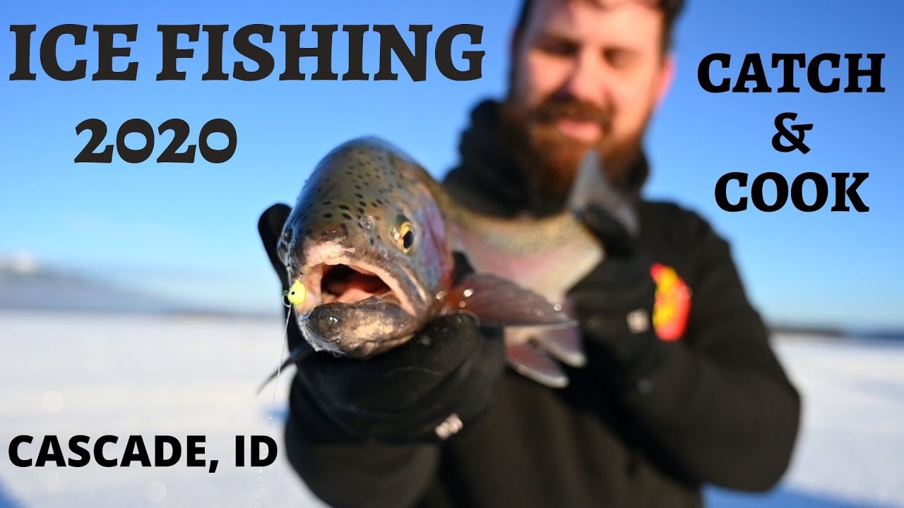 Ice fishing | Cascade Idaho |  Monster Rainbow