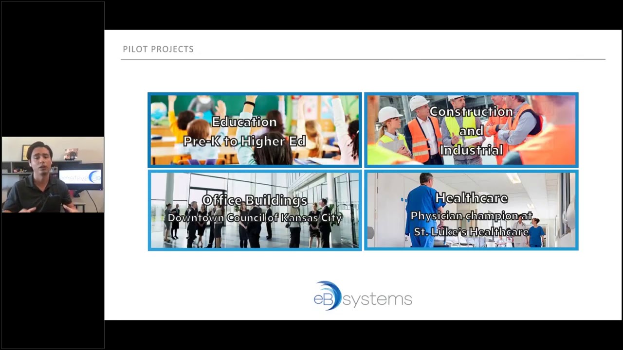 EB Systems presenting the Beacon Badge platform as a part of Black&Veatch's Covid-19 Response Team