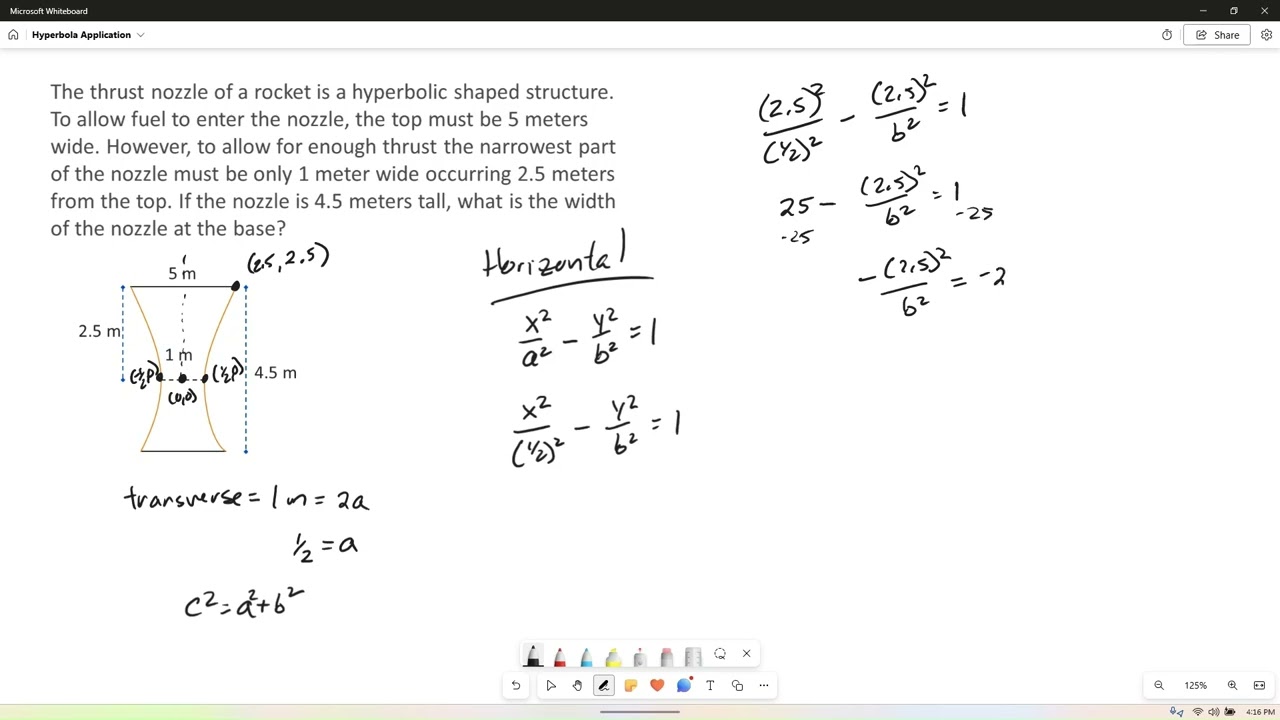 Conic Sections - Hyperbola Application