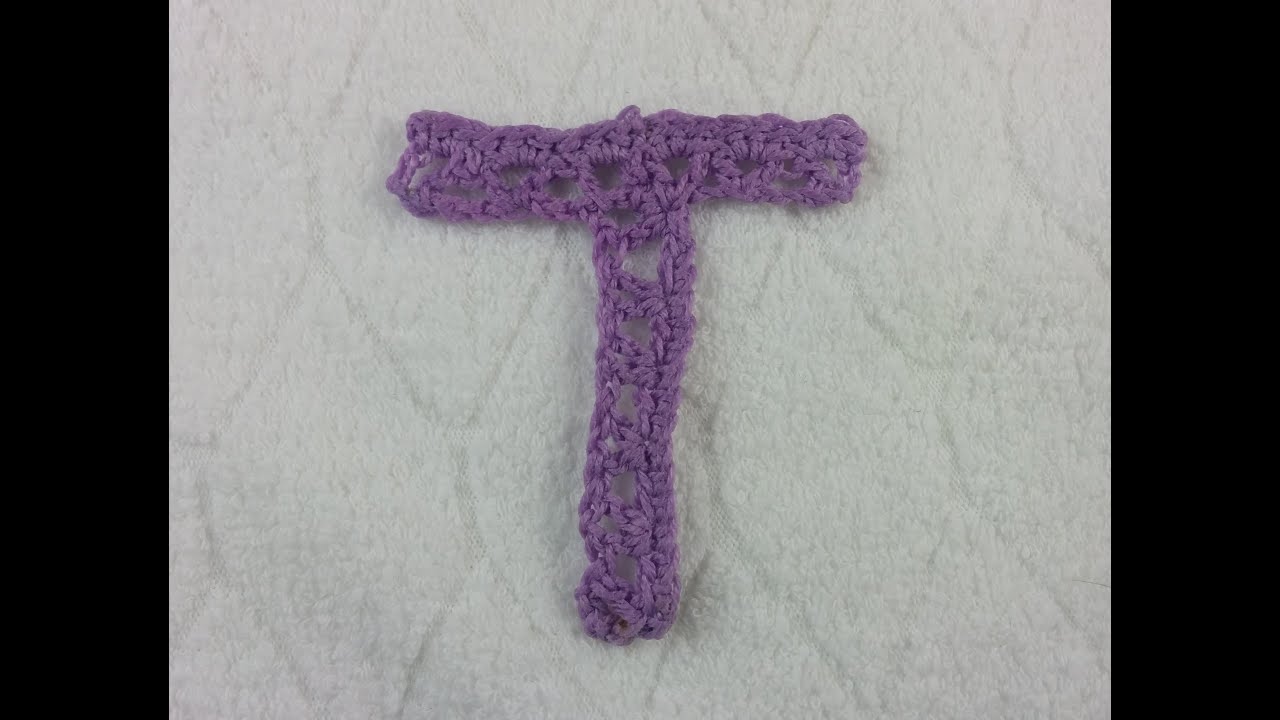 Alfabeto all'uncinetto: lettera T - Crochet Alphabet: letter T