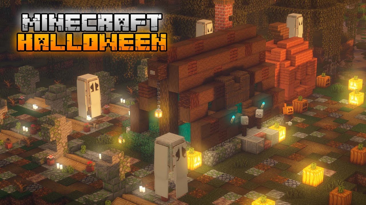 Building a Halloween House in Minecraft 4K – Spooky Haunted Home!