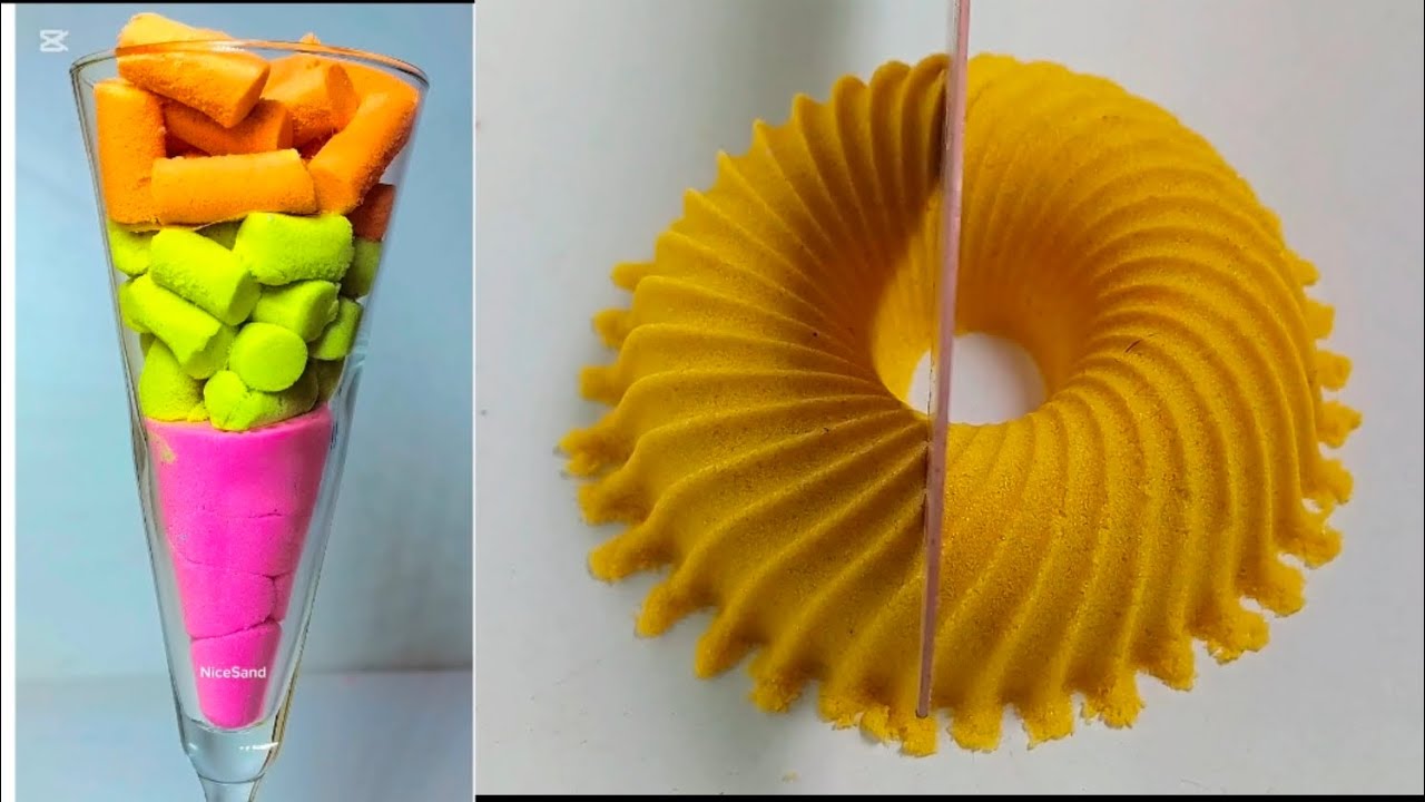 Very Satisfying and Relaxing Kinetic Sand ASMR Video 36 Pure Soft Cutting for Sleep