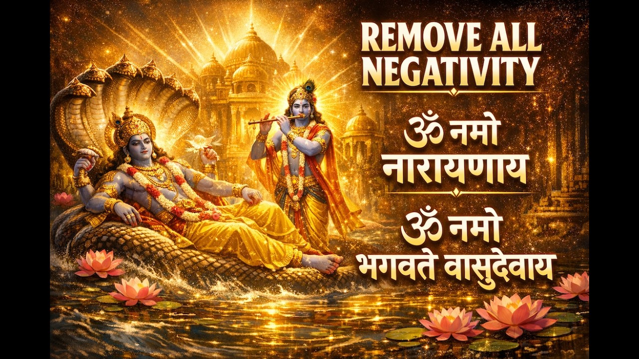REMOVE ALL PROBLEMS | POWERFUL VEDIC MANTRA | Om Namo Bhagavate Vasudevaya