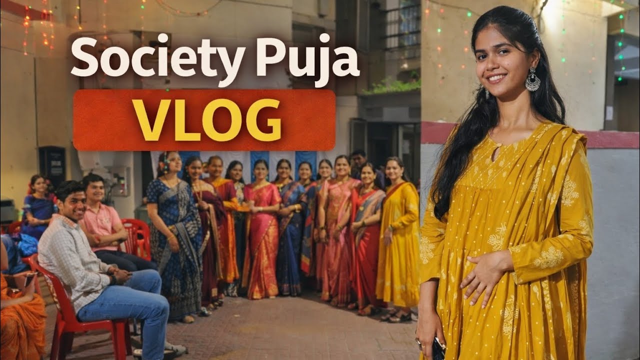 😇Society Puja full Vlog 🙏💃Full on masti and dance 😘💗#puja #dance #vlog #viral #games #youtubeshorts