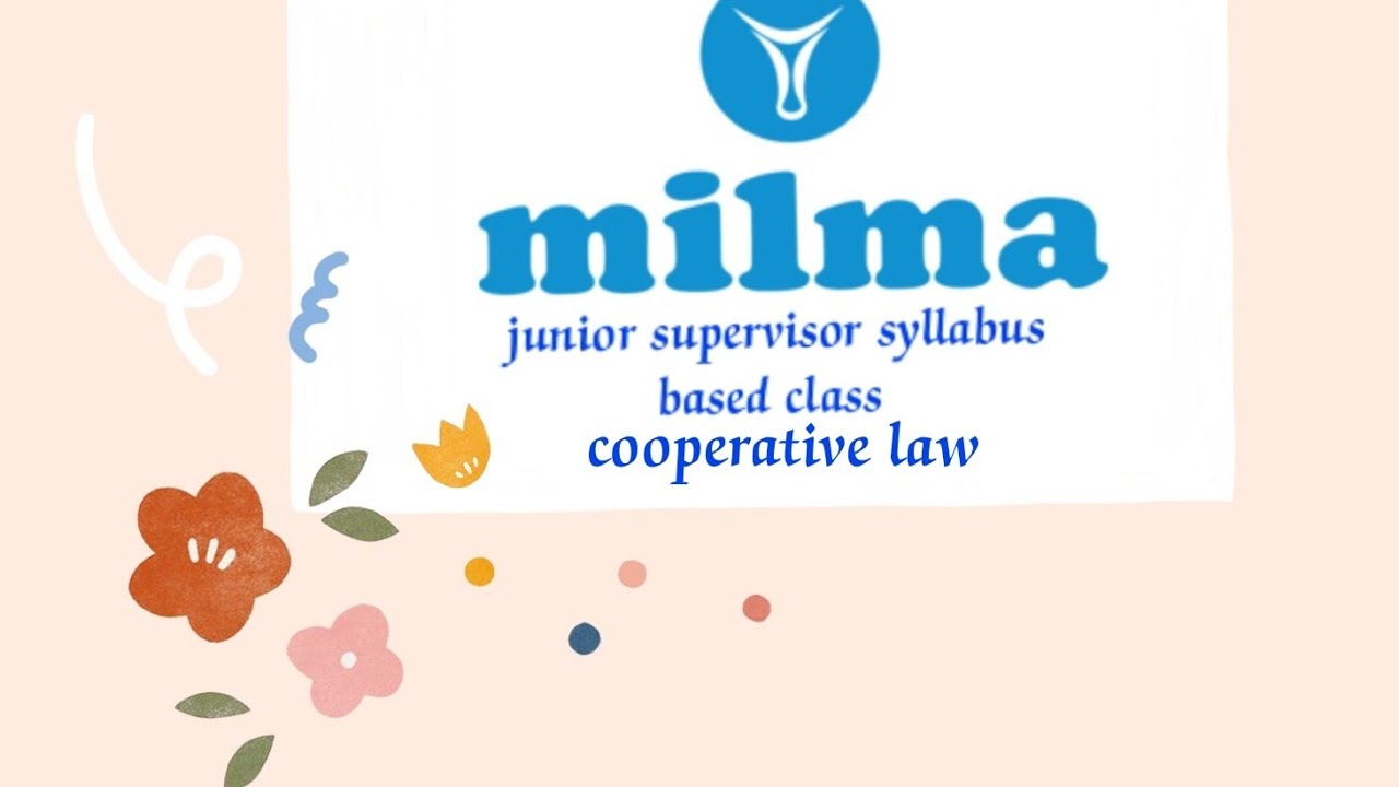 cooperative law |Milma junior supervisor syllabus based class 