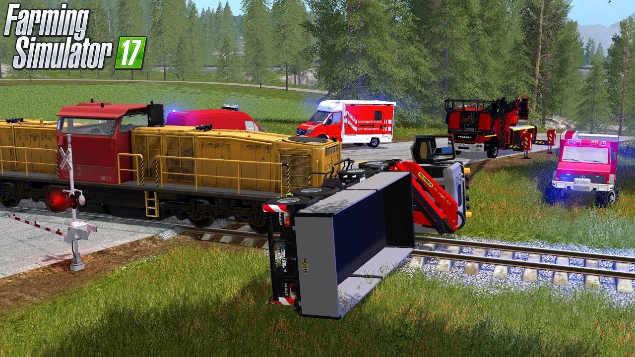 LS17 - Zugunfall! Praktikant fährt LKW gegen Zug!