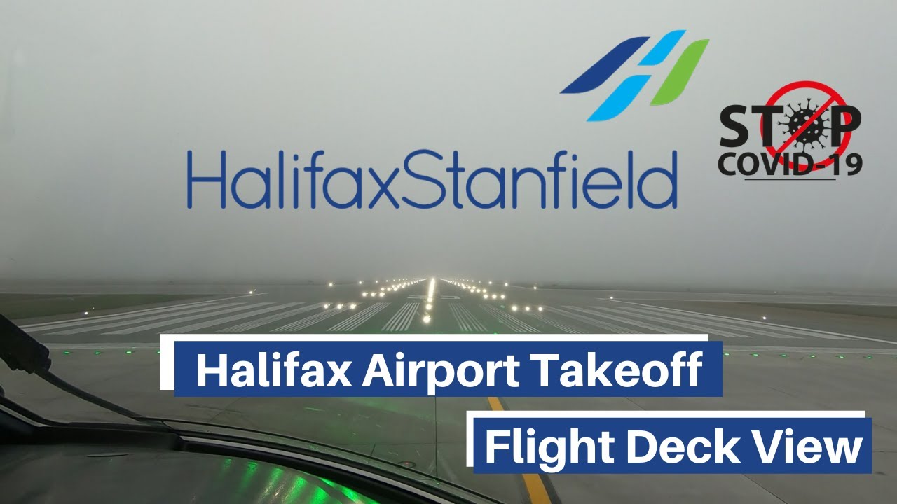 Embraer Flight Deck View Takeoff - Halifax Airport (CYHZ)