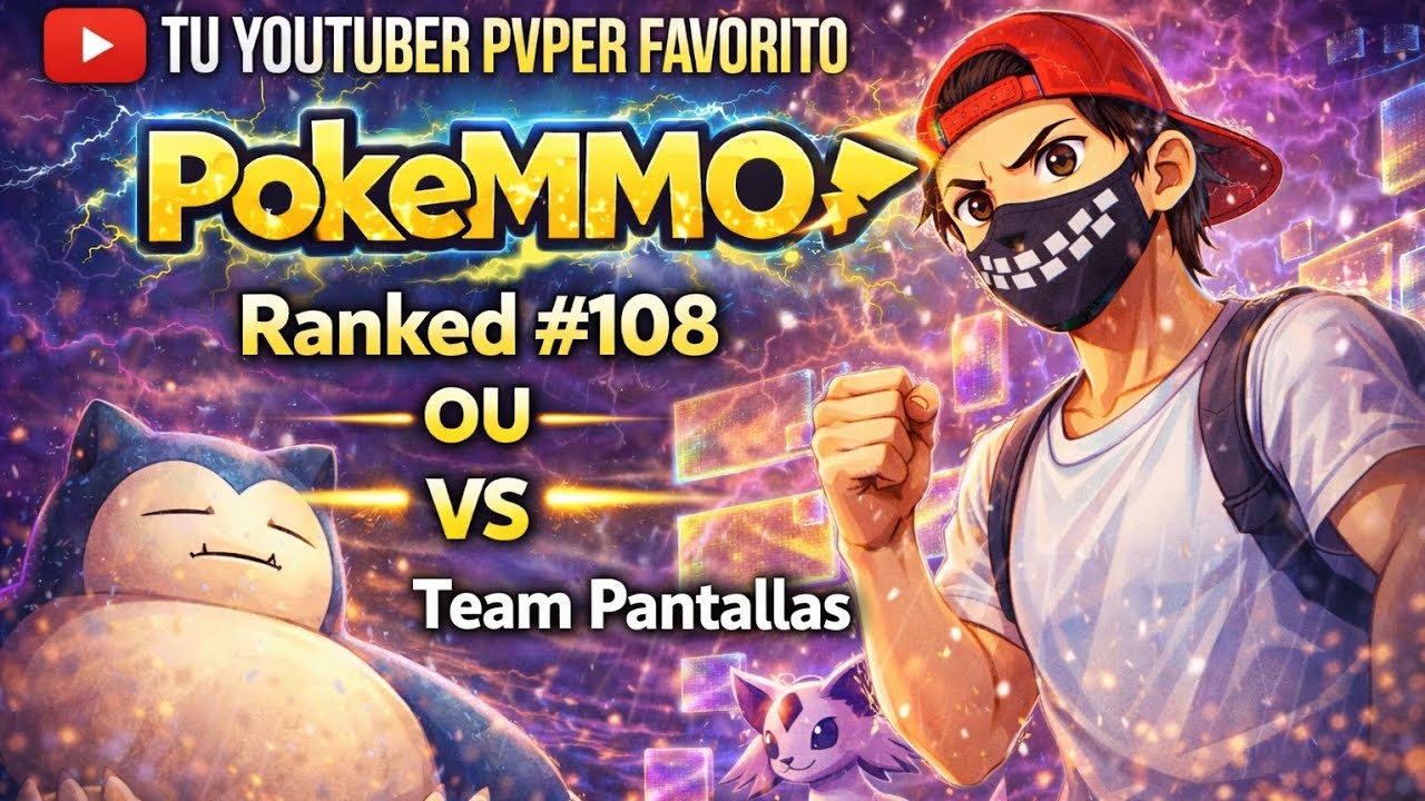 PokeMMO Ranked PVP # 108 OU VS Team Pantallas 💣💣💣💣