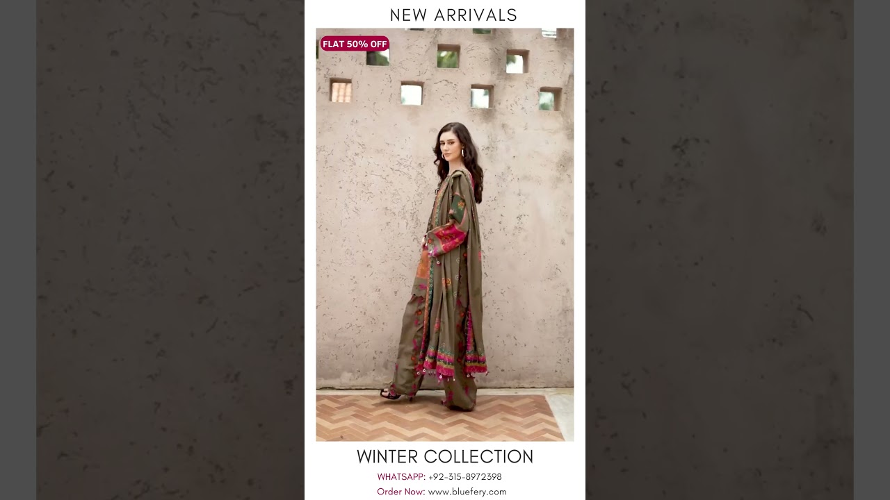 Charizma - Winter 3PC Karandi Digital Printed Dress - BFU0507 || Winter collection 2025