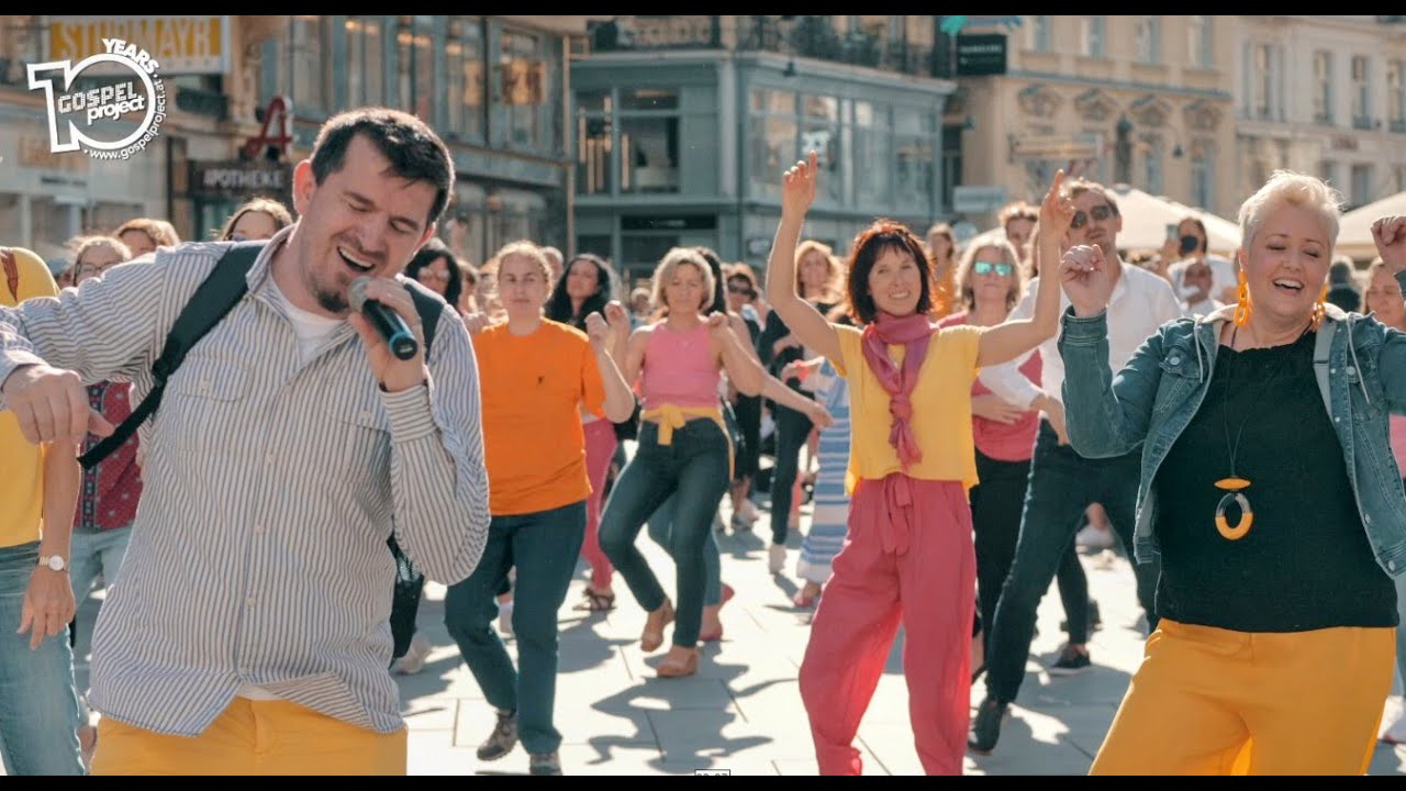 GOSPEL project - Celebration Flashmob Stephansplatz Wien, 10 Jahres Jubiläum