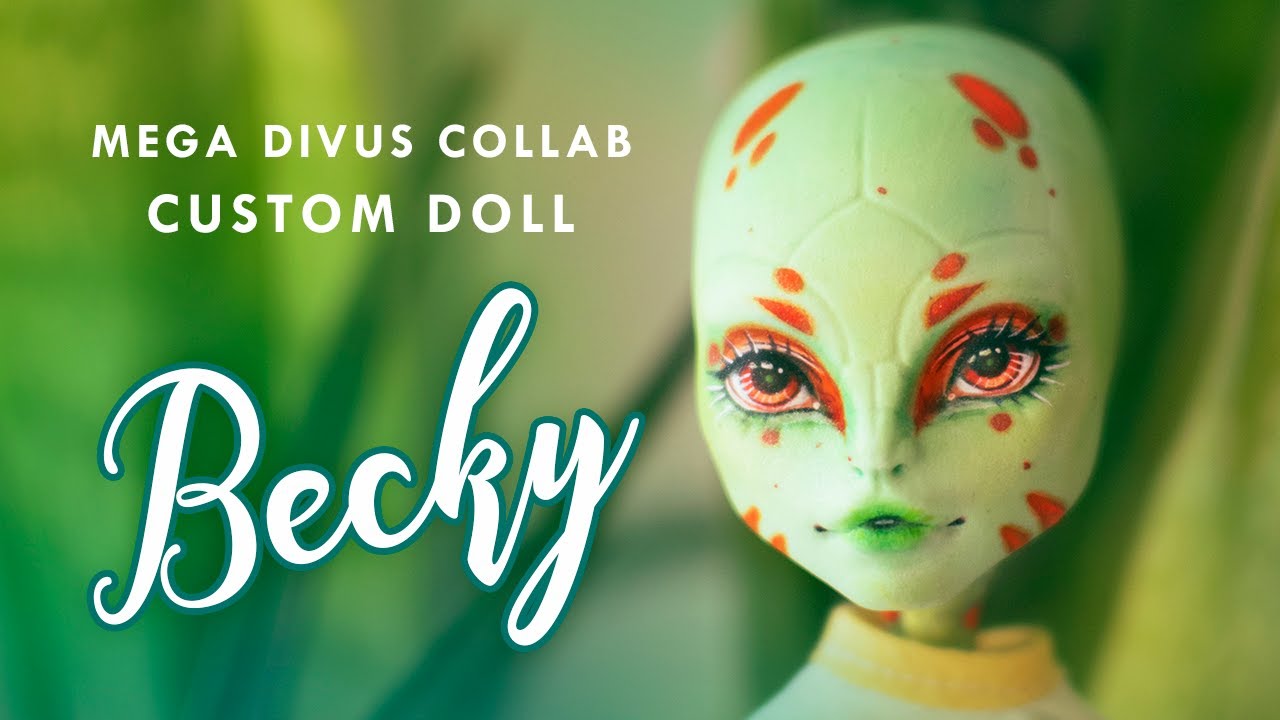 Giant Day Gecko Becky • DollMotion's Mega Divus Collab with Dolllynx • Monster High Custom Doll