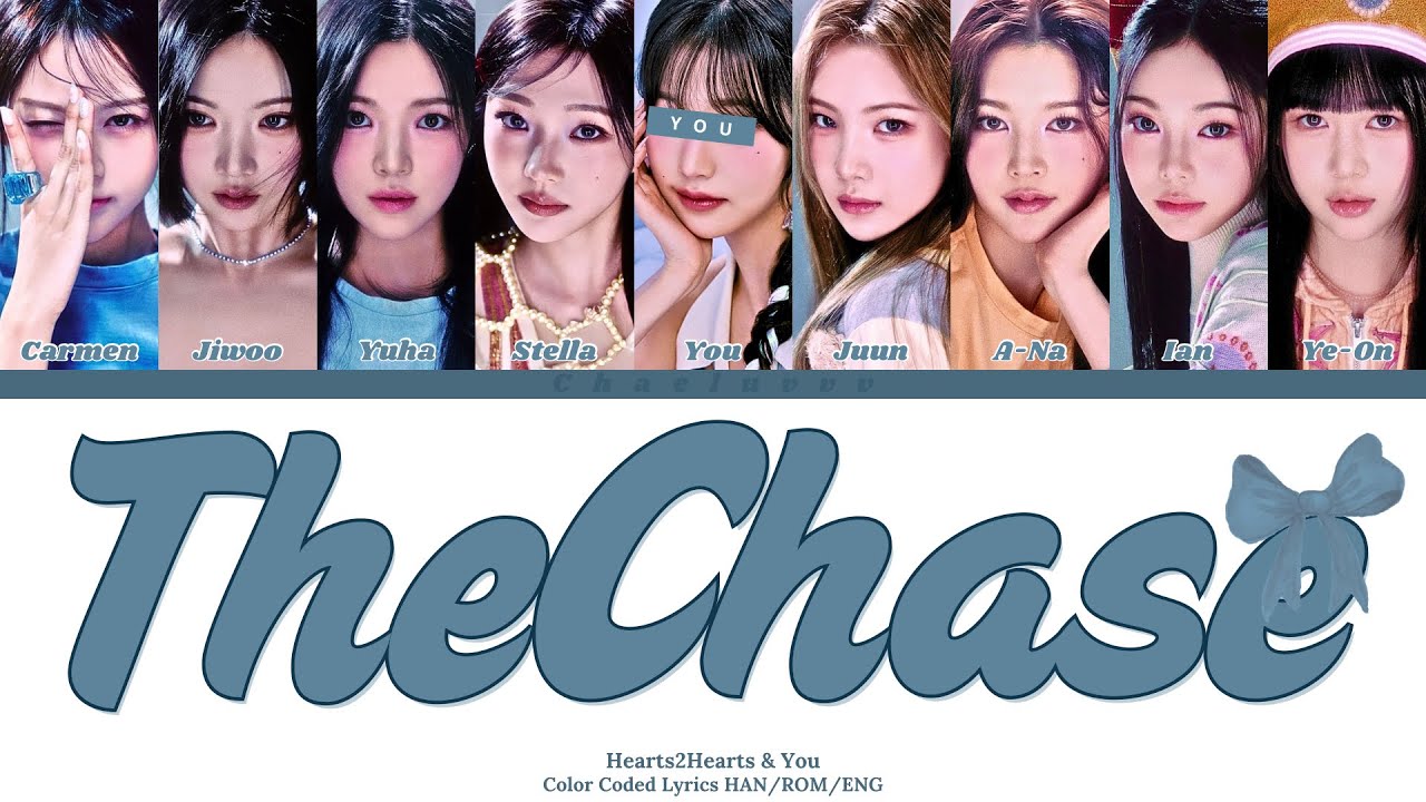 Hearts2Hearts - The Chase // You as a Member // KARAOKE // (9 Members Ver.) Color Coded Lyrics