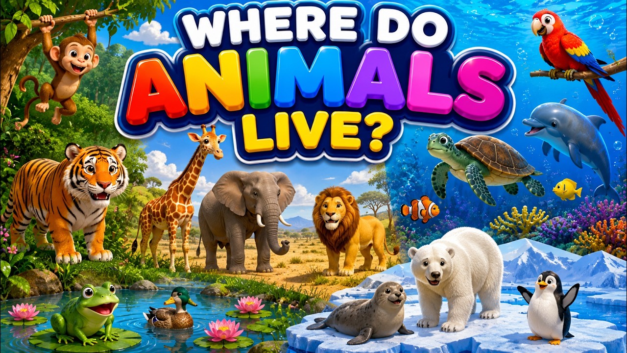 Where Do Animals Live? | Learn Animal Homes for Kids