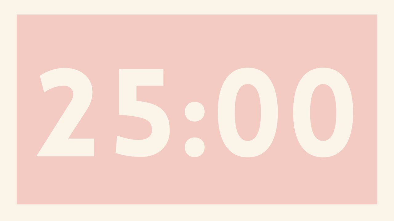 25 / 5 Aesthetic Pink Focus Timer | 1 hour 🩷✨