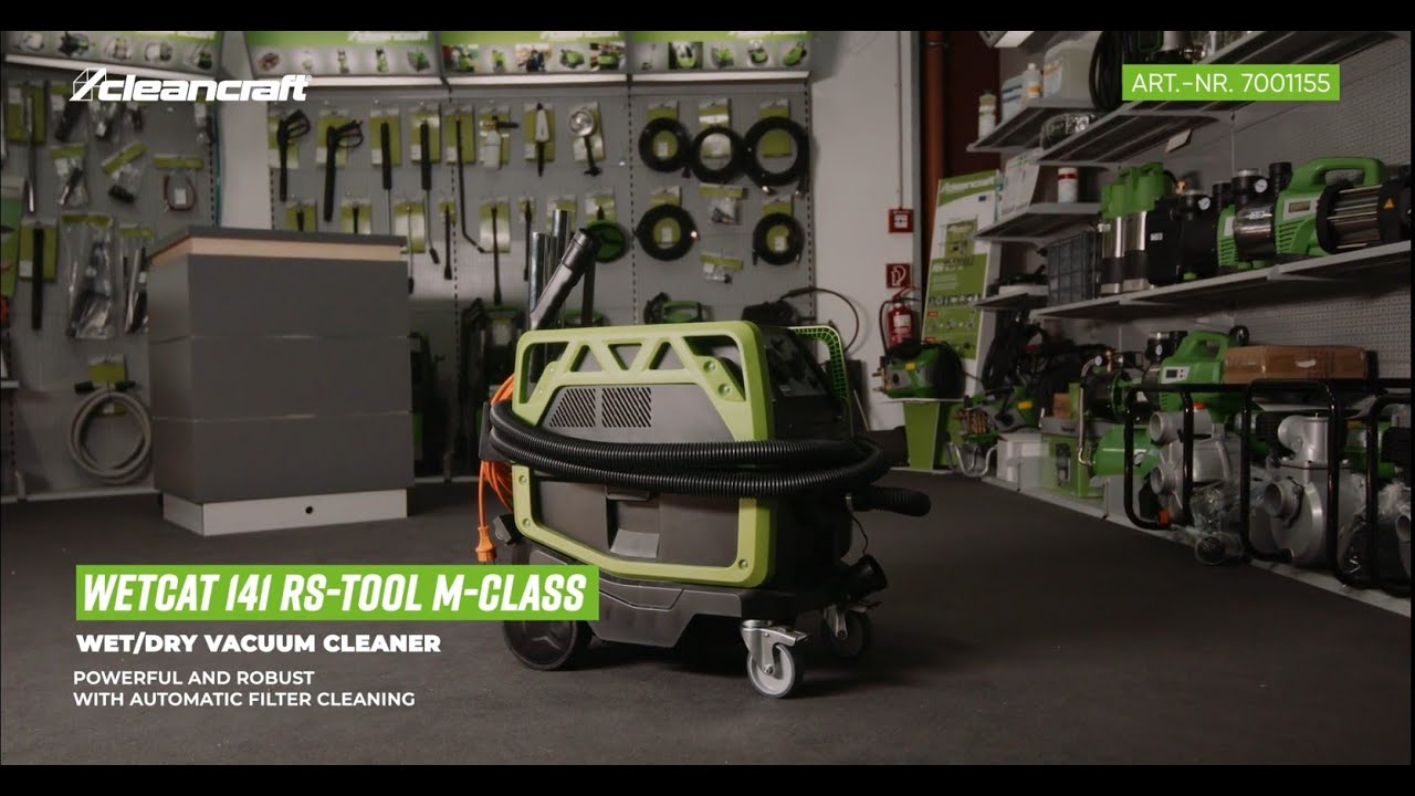 Wet and dry vacuum cleaner with automatic filter cleanin, Class M - WETCAT 141 RS-TOOL | Cleancraft