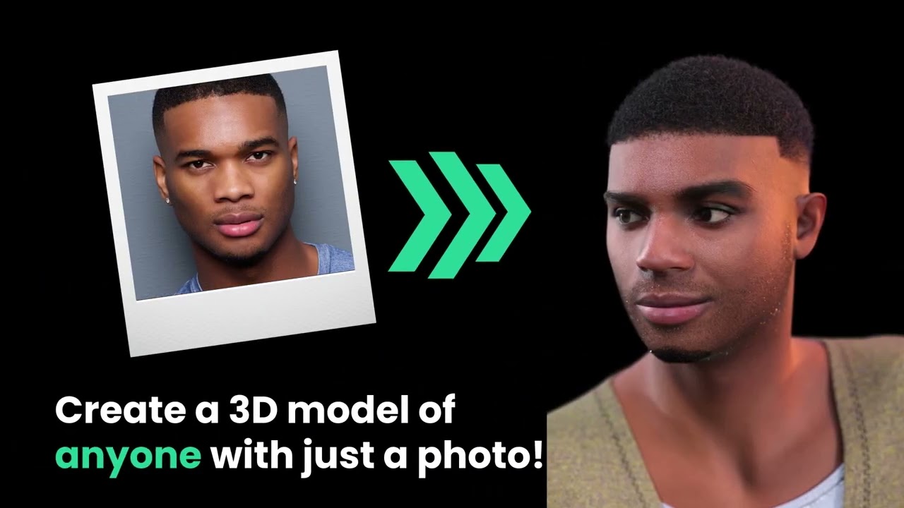 Make a 3D Model from a Photo - Face Transfer 2