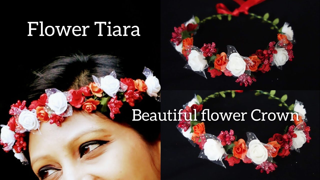 How to make a flower crown Tiara | Handmade Tiara | DIY Flower Crown | Floral Tiara