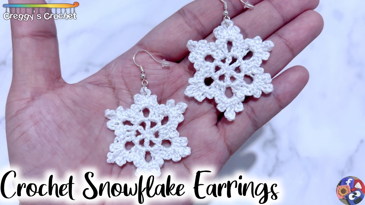 CROCHET “Snowflake” Earrings | Tutorial