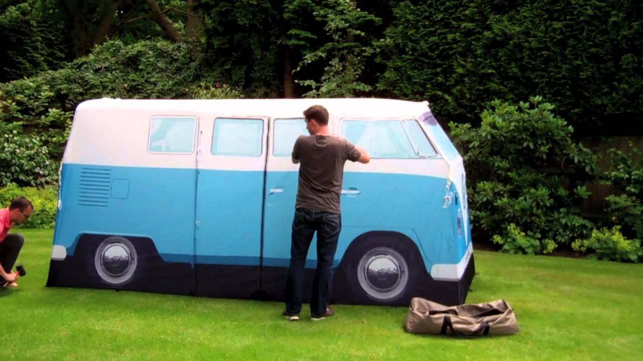 VW T1 Camper Van Tent Set Up