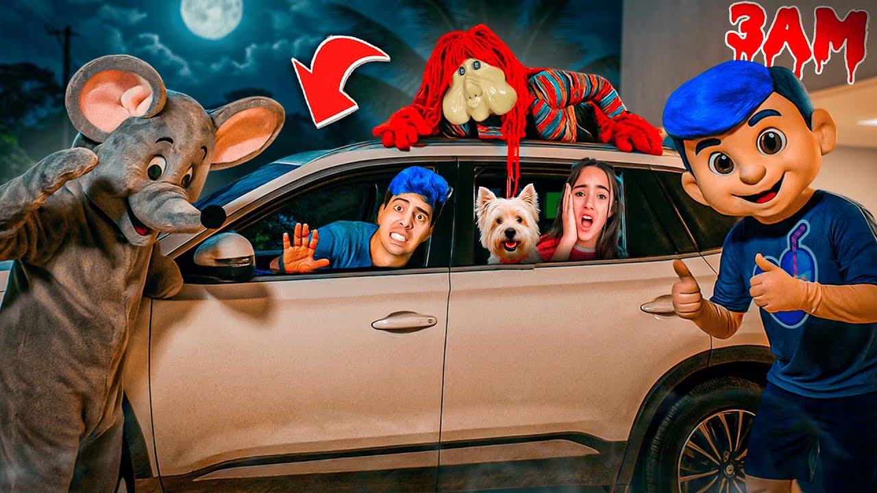 FICAMOS PRESOS NO CARRO ÀS 3AM PELOS BONECOS MALVADÕES!! o pior aconteceu*