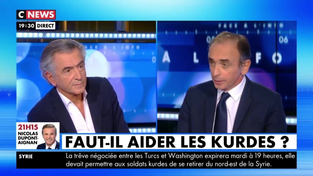 CNEWS Face à l'Info : Le face-à-face entre Bernard-Henri Lévy & Eric Zemmour (21 octobre 2019)