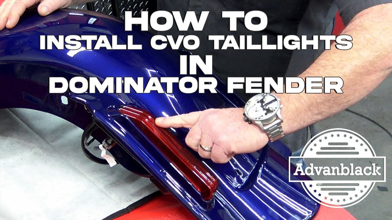 Install CVO Tailights In Dominator Fender   HOW TO Advanblack Install CVO Tailights In Dominator Fen