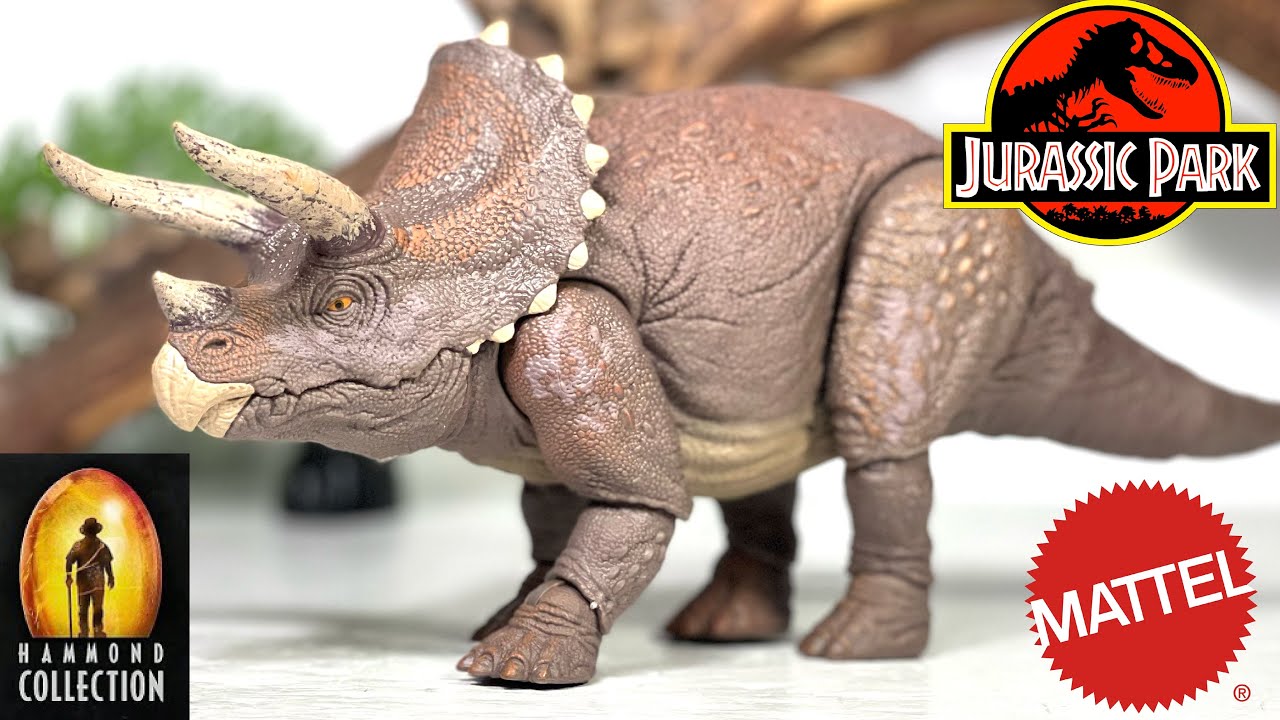 Обзор коллекции трицератопсов Mattel Hammond!! Парк Юрского периода