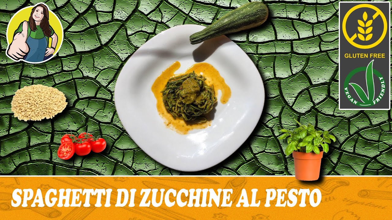 Gli spaghetti di zucchine al pesto