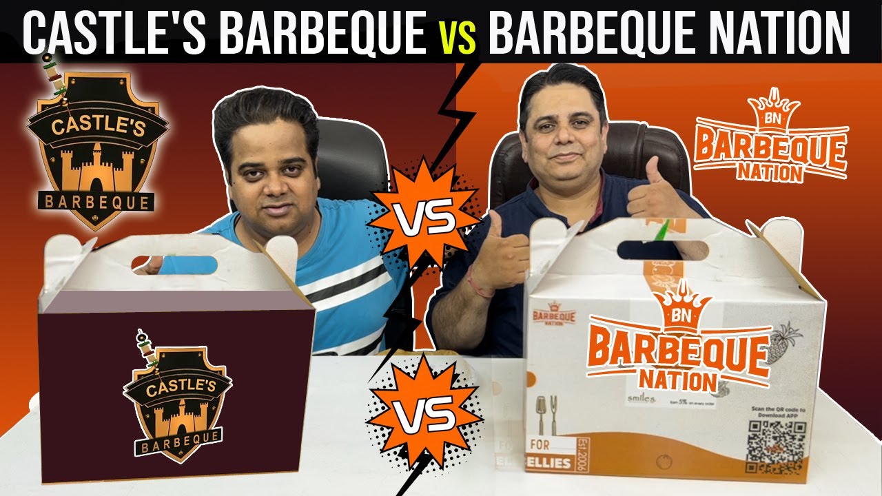 Barbeque Nation vs Castle's Barbeque ! Premium Veg Thali ! Buffet Restaurant in Delhi ! Food Vlog