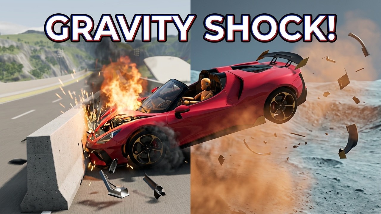 What Happens If a Car Jumps a Ramp on Every Planet?