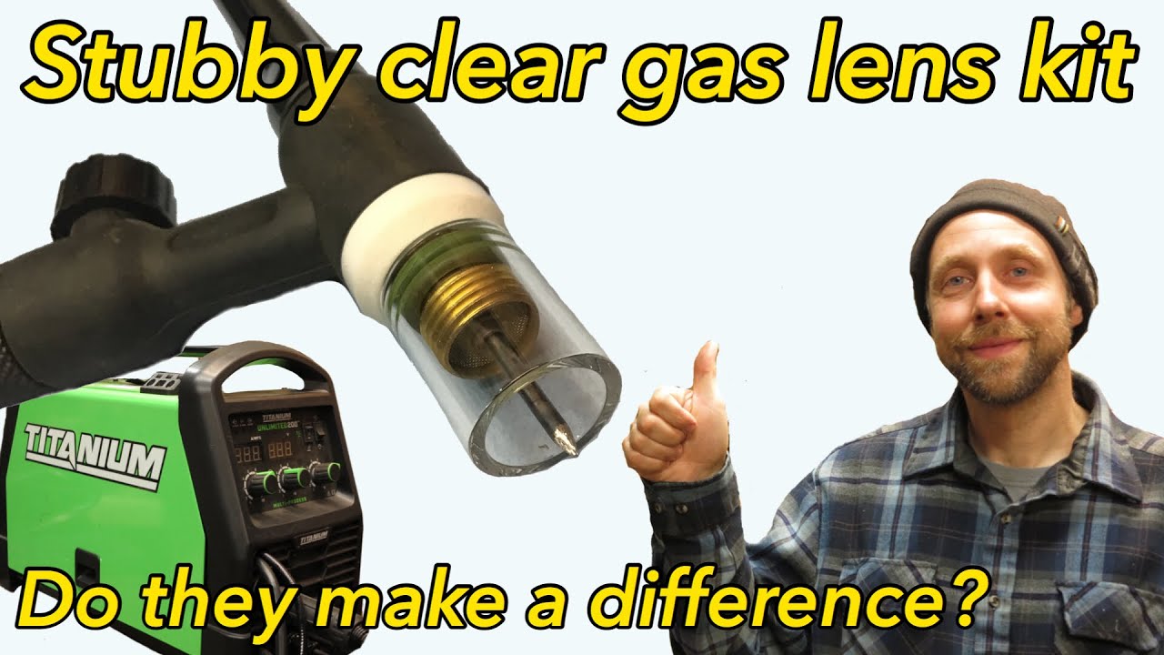 Stubby gas lenses for TIG torch