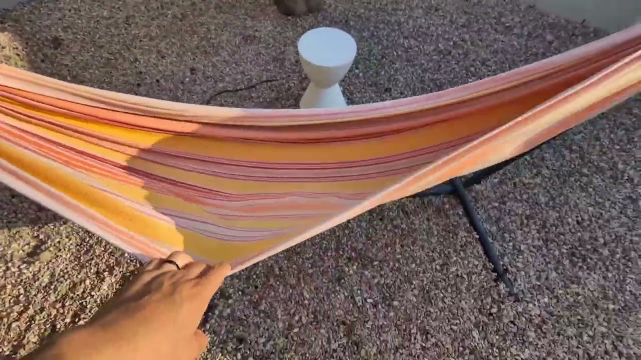 Amazon Basics Double Hammock with 9 Foot Space Saving Steel Stand and Carrying Case Review