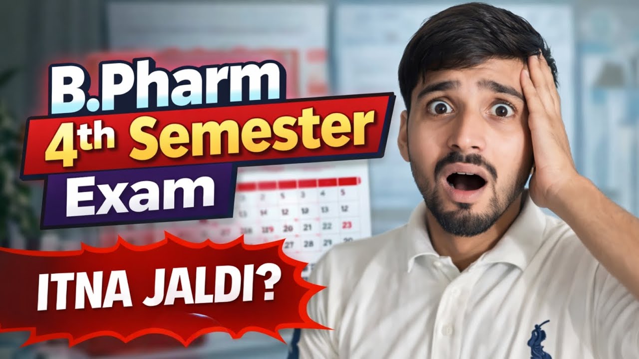 B pharmacy 4th semester | Exam Date | So quickly exam 😧😧