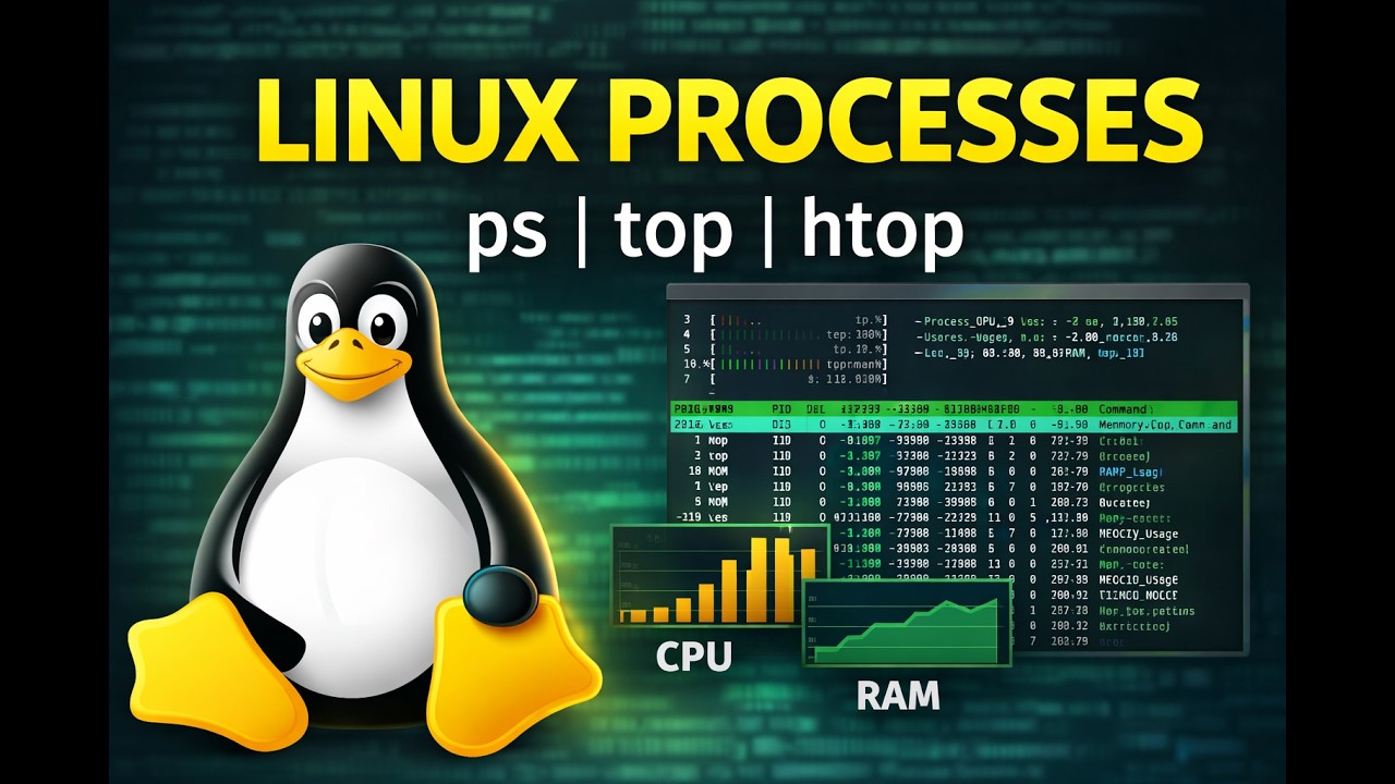 Linux Process management🐧 | ps, top, htop & kill Commands