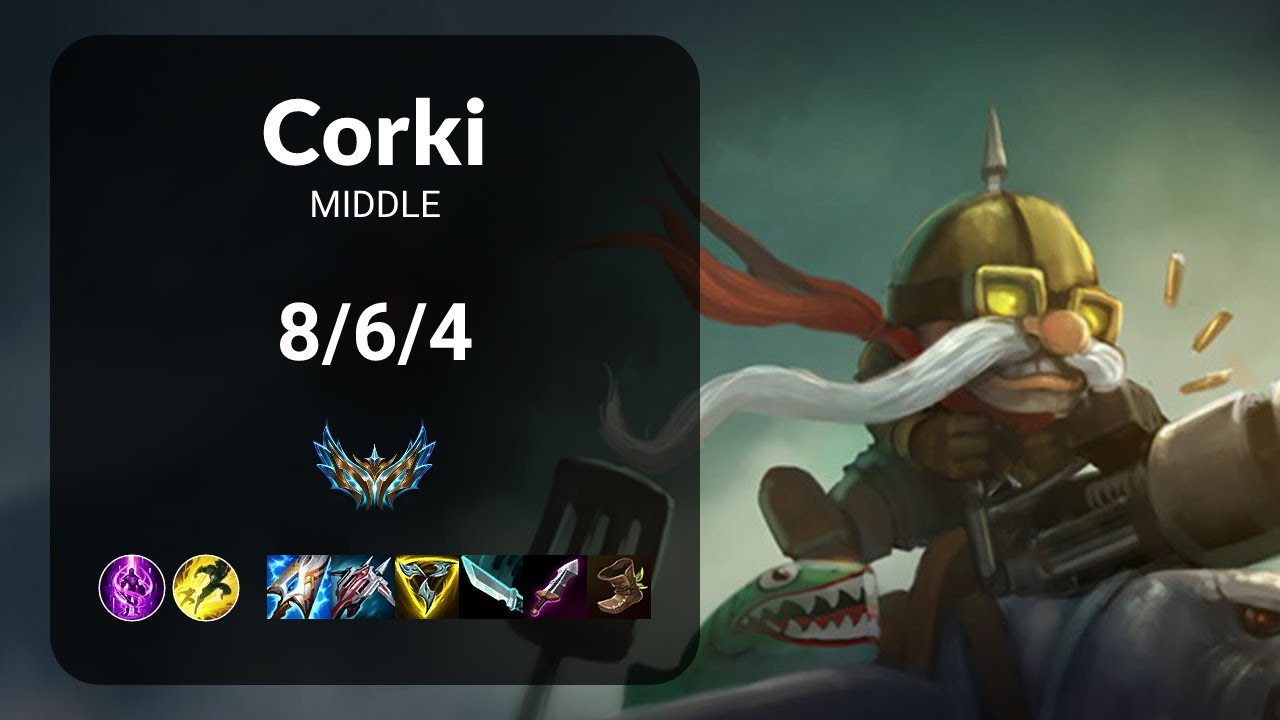 Corki vs Orianna MIDDLE - KR CHALLENGER Patch 14.22