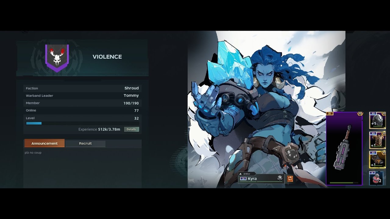 [Warborne] Ashvara Server VIOLENSE Guild pvp 2025-06-09 / def-tank kyra drifter / 카이라 드리프터