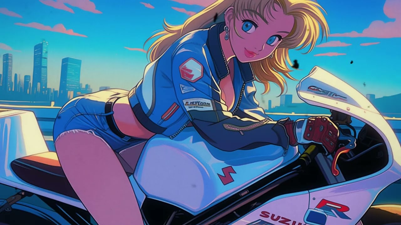1996 //    A BIKER GIRL RIDE   // Retrowave,Chillwave,Dreamwave
