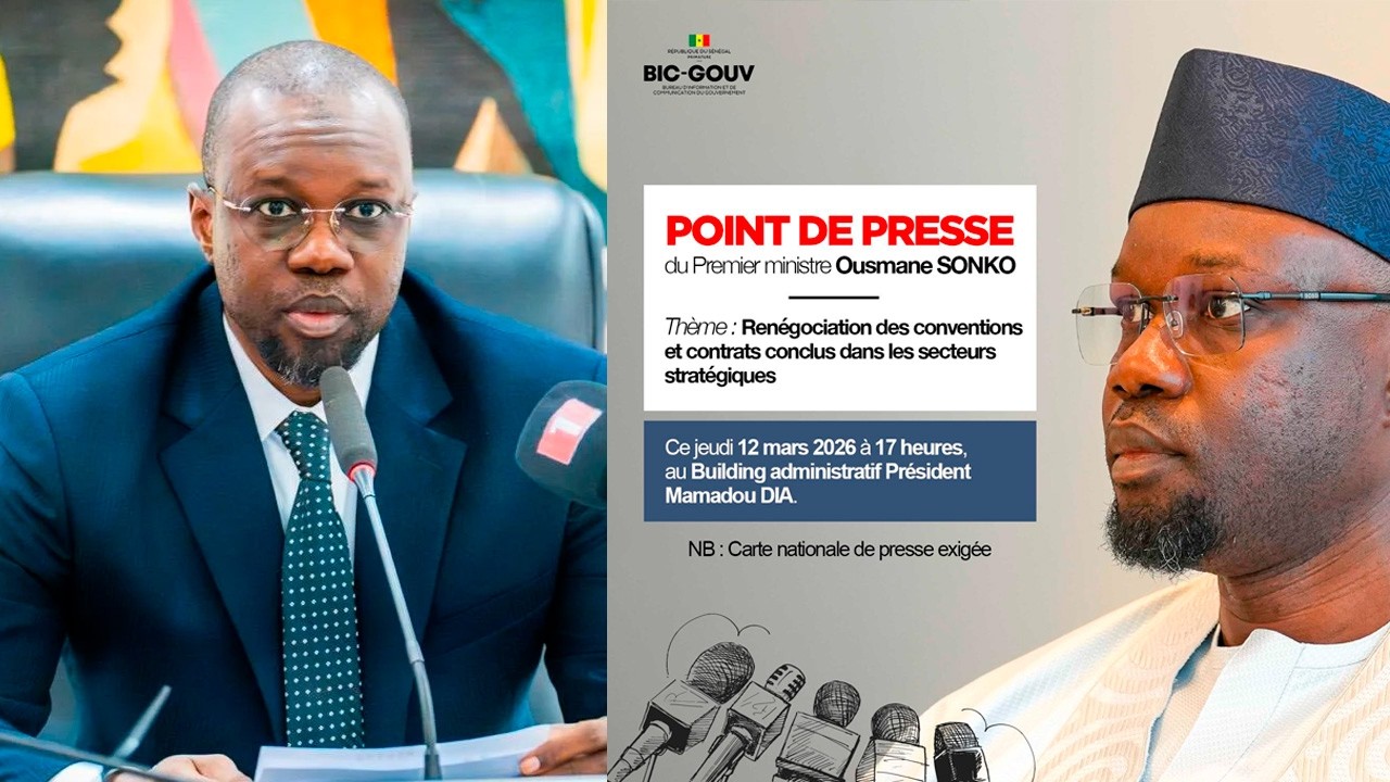 🛑DIRECT: Le Première Ousmane SONKO face à la Presse ...