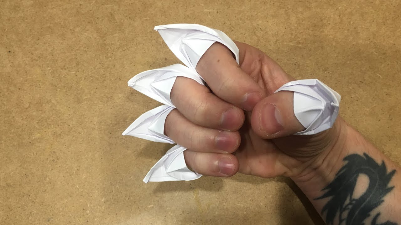 Origami Claws | How to make Paper Cat Claws - Easy Origami Step by Step