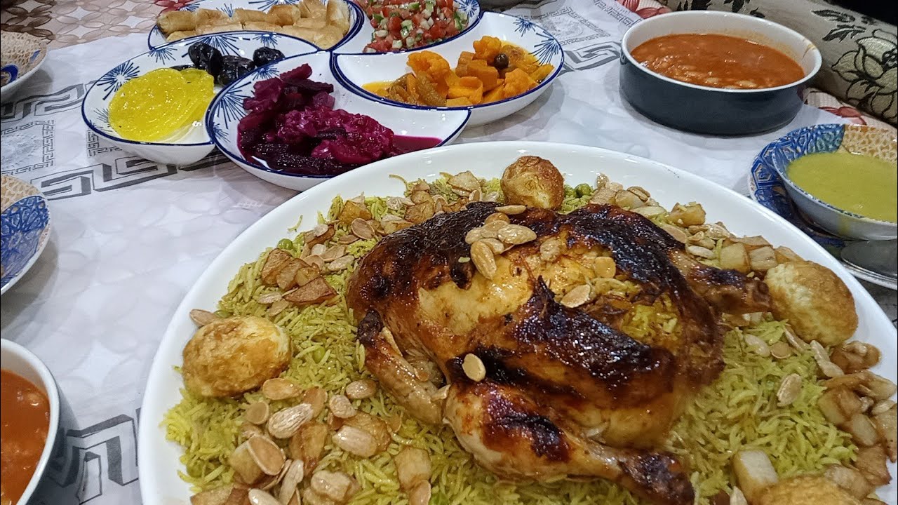 فطور ثاني يوم رمضان دجاج محشي مع اطيب برياني نثري