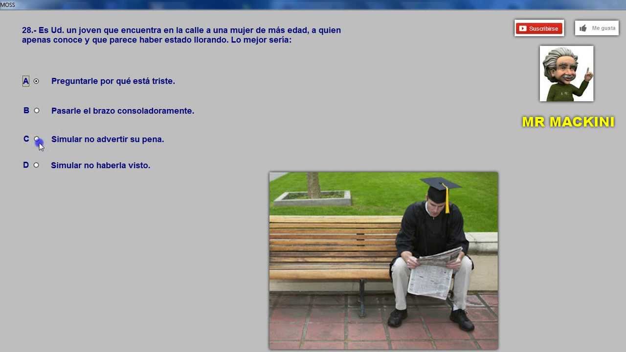 MOSS prueba psicometrica para jefes ((RESPUESTAS REVELADAS))