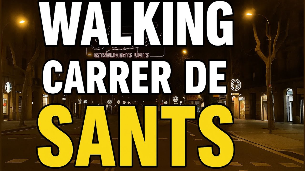 Barcelona Walk at Sunset | Carrer de Sants to Parc de l'Espanya Industrial