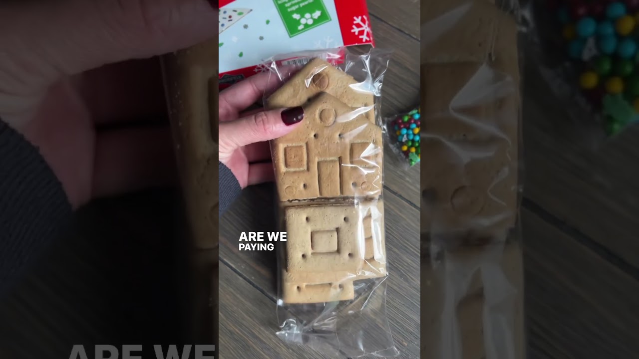 Does anybody eat gingerbread houses!? 😅 #dollartree #dollartreefinds #christmas #gingerbreadhouse