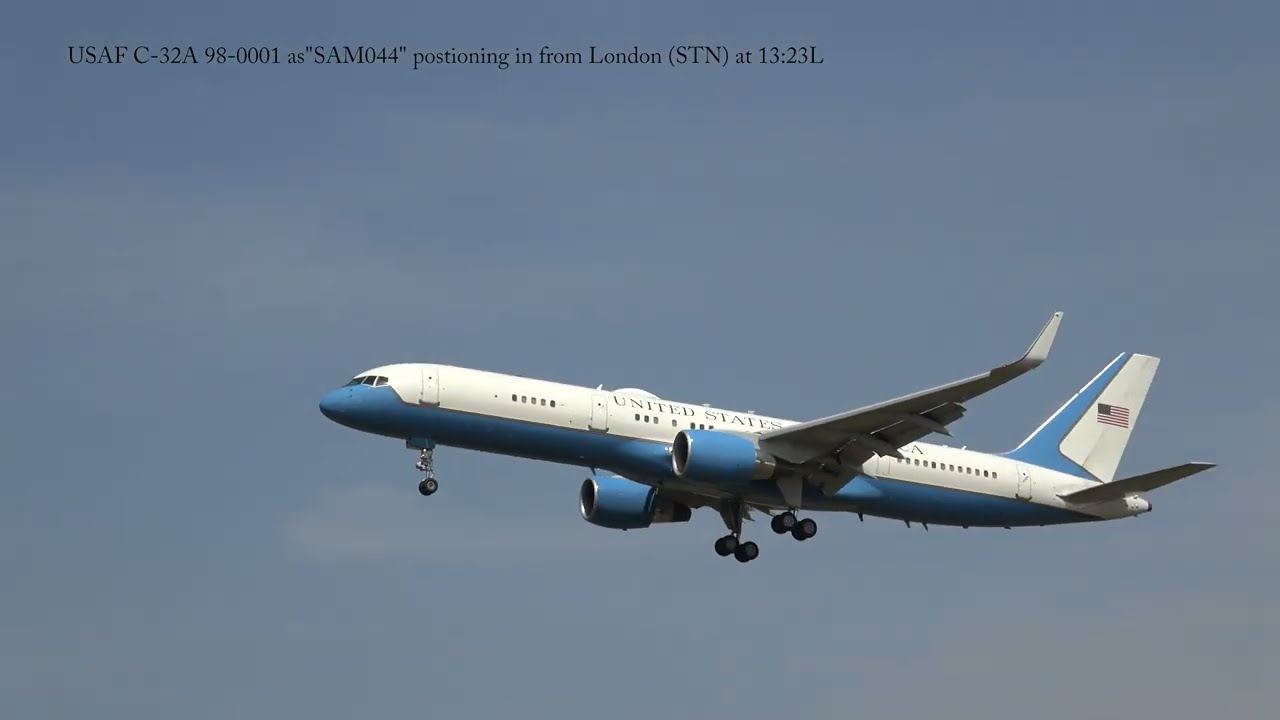 JD Vance visit's RAF Fairford (2 X C-32A & C-17's) 13th August 2025