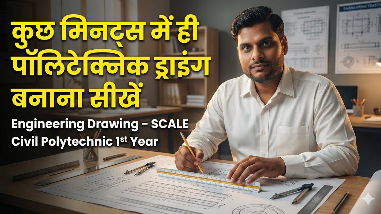 GRAPHICS DRAWING FOR DIPLOMA STUDENTS ENGINEERING DRAWING बनाने का सबसे आसान तरीका स्केल बनाना सीखे