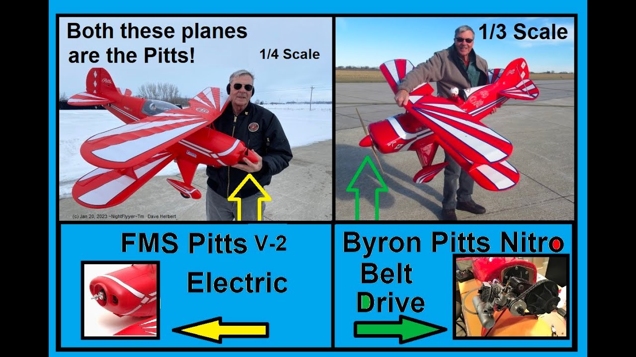 Both of these FOAM  R/C planes are the Pitts!  Electric FMS Pitts V2 & the Byron Pitts with NITRO.