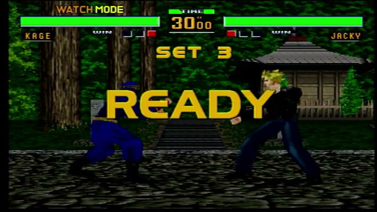 Virtua Fighter 2(Sega Saturn)-Kage vs Jacky